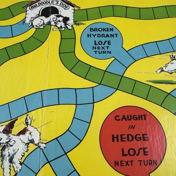 RARE SELCHOW & RIGHTER  MR. DOODLE'S DOG Board Game #59 Complete 1935 - Picture 6 of 16